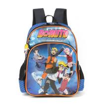Mochila De Costas Azul Com Detalhe Laranja Boruto Mochila De Costas Azul Com Detalhe Laranja Boruto