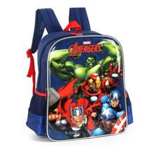 Mochila de Costas Azul Vingadores Escolar Infantil Heróis