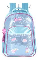 Mochila De Costas Barbie Paetê Com Chaveiro