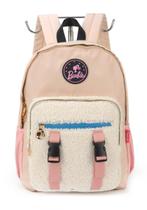 Mochila De Costas Barbie Veludo Bege Escolar - Luxcel