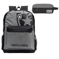 Mochila de Costas Botafogo com Estojo Duplo Escolar Resistente