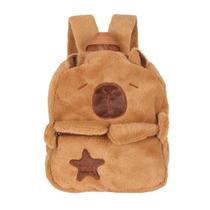 Mochila De Costas Capivara Up4you Marrom Infantil Mochila De Costas Capivara Up4you Marrom Infantil