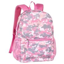 Mochila de Costas Casual Espaçosa Camuflada Rosa Clio