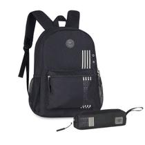 Mochila De Costas Com Estojo Juvenil Faculdade Masculina