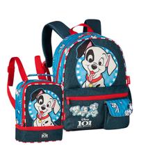 Mochila De Costas Com Lancheira 101 Dálmatas Disney Escolar Infantil Volta ás Aulas Confortável e Resistente Clio Mochila De Costas Com Lancheira 101 Dálmatas Disney Escolar Infantil Volta ás Aulas Confortável e Resistente Clio