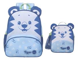 Mochila de Costas Com Lancheira Transversal Tigor Little bb
