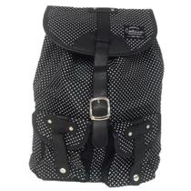 Mochila de Costas Container Preta Com Poá Branco Ref: 37016 DMW (SKU 12588)