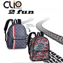Mochila De Costas Dupla Face 08 Masculina Cinza - Clio Mochila De Costas Dupla Face 08 Masculina Cinza - Clio