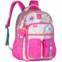 Mochila de costas e de bordo 19 Holo Shine Rebecca Bonbon - rosa