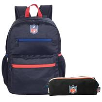 Mochila de Costas e Estojo Simples NFL Escolar Xeryus