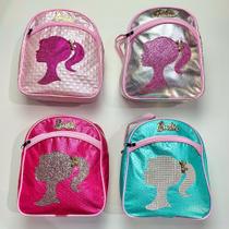 Mochila de costas e lancheira fem infantil barbie