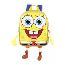 Mochila De Costas Escolar Infantil Bob Esponja Apliques 3D Luxcel Mochila De Costas Escolar Infantil Bob Esponja Apliques 3D Luxcel