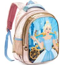 Mochila de Costas Escolar Infantil Feminina Espaço Resistente Alças Reforçadas Passeio Viagem Escola Material P/ Meninas