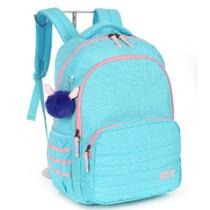 Mochila De Costas Escolar Infantil Laptop Stitch Turquesa