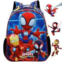 Mochila de Costas Escolar Infantil Marvel Spidey Amazing Friends Xeryus Spider Man o Homem Aranha