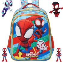 Mochila de Costas Escolar Infantil Marvel Spidey SE Amazing Friends Spider Man o Homem Aranha Xeryus