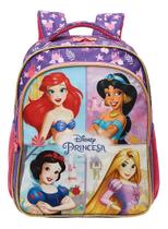 Mochila De Costas Escolar Infantil Princesas Disney Luxo Cor Roxo