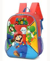 Mochila De Costas Escolar Infantil Super Mário Bros Vermelho