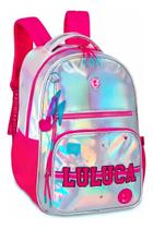 Mochila De Costas Escolar Luluca Youtuber Menina Holográfica Clio