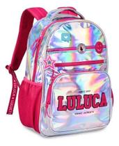 Mochila De Costas Escolar Luluca Youtuber Menina Holográfica