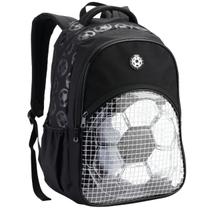 Mochila de Costas Escolar para Menino Criança Infantil Bolso Material Reforçado Design Futebol Alças Confortáveis Bolsa