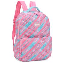 Mochila de Costas Escolar Passeio Barbie Rosa e Azul Luxcel