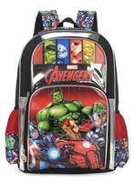 Mochila De Costas Escolar Preta Os Vingadores - Luxcel