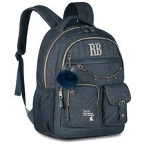 Mochila De Costas Escolar Rebecca Bonbon Rb Denim Vintage Jeans Oficial Cor:Jeans