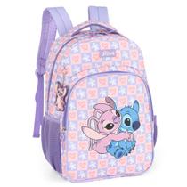 Mochila De Costas Escolar Stitch Luxcel Grande Espaçosa