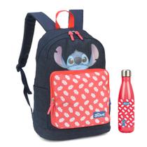 Mochila De Costas Escolar Stitch Up4you + Garrafa De Alumínio 500 ml Mochila De Costas Escolar Stitch Up4you + Garrafa De Alumínio 500 ml