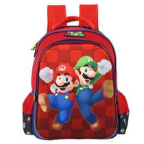 Mochila De Costas Escolar Super Mário 64 Nintendo Aveludado - Luxcel