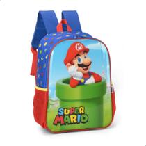 Mochila de Costas Escolar Super Mario Menino Infantil Luxcel