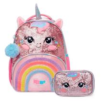 Mochila De Costas + Estojo Box Pack Me Sweet Unicórnio