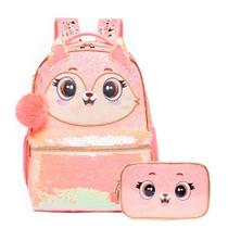 Mochila De Costas + Estojo Box Raposa Pack Me Fox