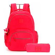Mochila De Costas + Estojo Crinkle Up4You Pink - Luxcel Mochila De Costas + Estojo Crinkle Up4You Pink - Luxcel