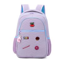 Mochila de Costas Feminina Escolar Reforçada Patch Cor Lilás Mochila de Costas Feminina Escolar Reforçada Patch Cor Lilás