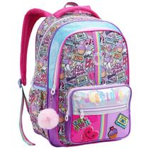 Mochila de Costas Feminina Infantil para Material Escolar Caderno Livro Design Colorido Reforçado Compartimentos Bolsos Grandes Mochila de Costas Feminina Infantil para Material Escolar Caderno Livro Design Colorido Reforçado Compartimentos Bolsos Grandes