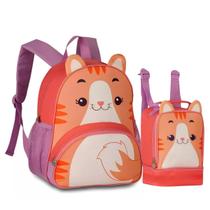 Mochila De Costas Gata Gatinha C/ Lancheira Térmica Cat Pets Escolar/Passeio Resistente - Clio