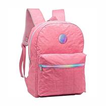 Mochila De Costas Grande Escolar Colorida com Zíper Tie-dye Nylon Yepp Basics Rainbow