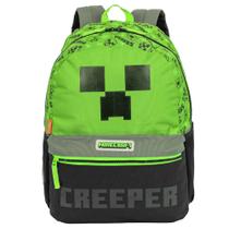 Mochila De Costas Grande Escolar Minecraft Creeper Sestini