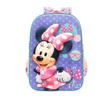 Mochila De Costas Grande Escolar Minnie Mouse 3D Alto Relevo Menina Tamanho G 18 Xeryus Mochila De Costas Grande Escolar Minnie Mouse 3D Alto Relevo Menina Tamanho G 18 Xeryus