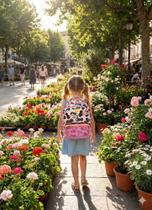 Mochila de Costas Grande Puket Vaca Summer Drinks Branca