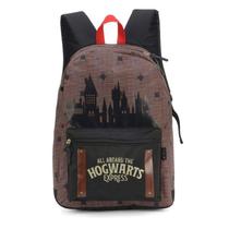 Mochila de Costas Harry Potter Hogwarts Marrom Original