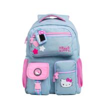 Mochila De Costas Hello Kitty Jeans Juvenil Meninas Escolar Mochila De Costas Hello Kitty Jeans Juvenil Meninas Escolar