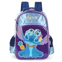 Mochila De Costas Infantil Cetim Stitch ROXO
