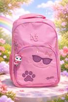 Mochila de costas Infantil Gatinha Menina Rosa, Preto, Salmão e verde água Mochila de costas Infantil Gatinha Menina Rosa, Preto, Salmão e verde água