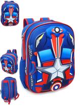 Mochila De Costas Infantil Menino Escolar Capitão América