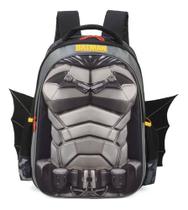 Mochila De Costas Infantil Peitoral Com Capa Batman