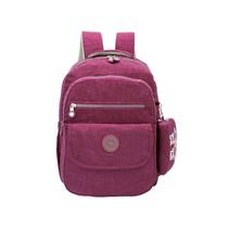 Mochila de Costas Juvenil Casual Escola Trabalho Viagem Notebook Reforcada Resistente Menino e Menina Roxo