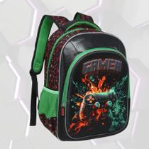 Mochila De Costas Juvenil Controle Gamer Reforçada Masculino